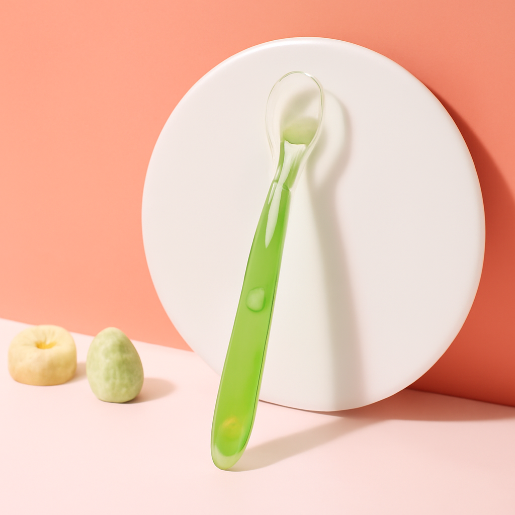 Cuillères d'alimentation en silicone pour bébé Opération réussie
