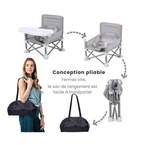 Chaise de salle à manger compacte pour bébé