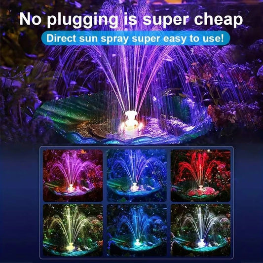 HydroBoom™ — Fontaine Solaire Flottante pour Jardin & Bassin