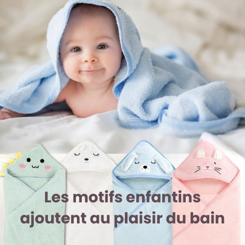 Serviette à capuche pour bébé à séchage rapide