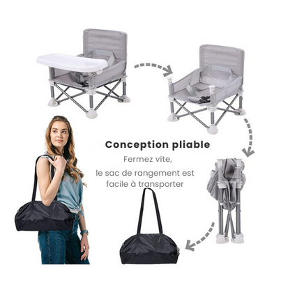 Chaise de salle à manger compacte pour bébé